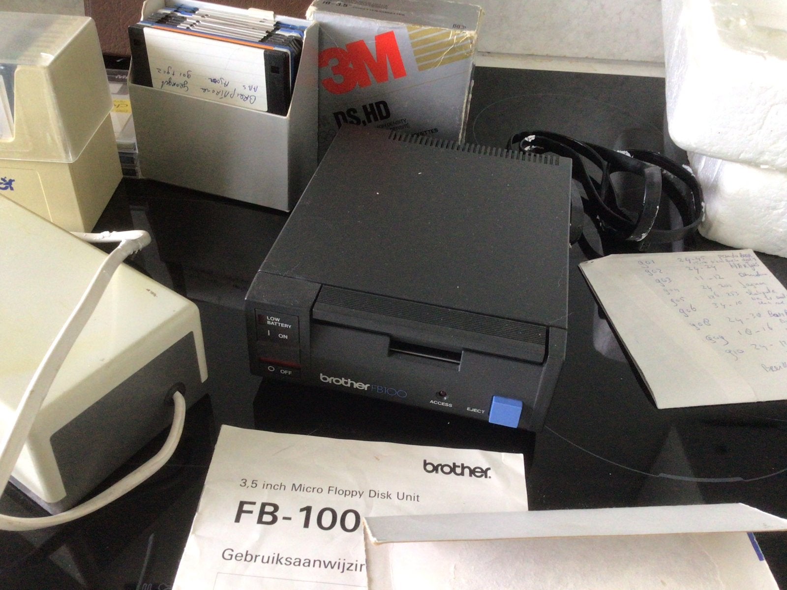 Brother FB-100 Floppy Disk Unit voor Brother breimachine, Ophalen of Verzenden, Gebruikt, Breien, Machine
