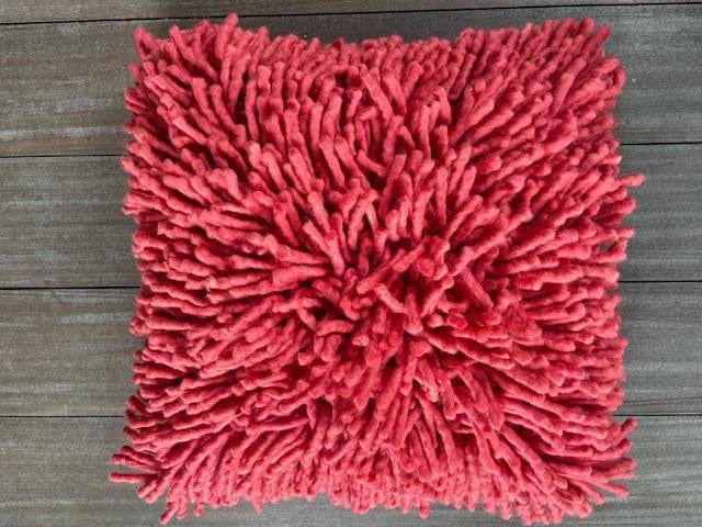 HKLIVING sierkussen Rugged (50x50 cm), Ophalen of Verzenden, Zo goed als nieuw, Rood, Vierkant