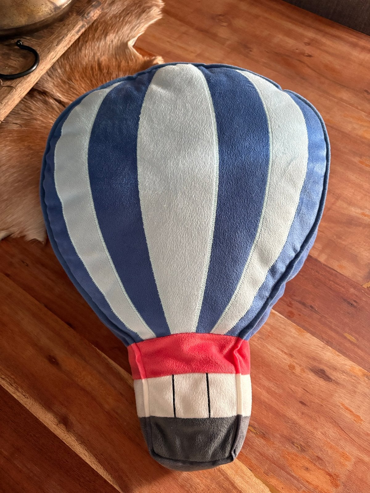 Sierkussen kussen Luchtballon - Blauw/Wit, Ophalen of Verzenden, Zo goed als nieuw, Blauw, Overige vormen