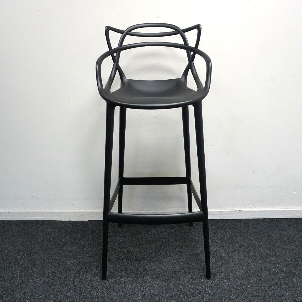 Kartell Masters Design Barkrukken | Zwart | Zithoogte 75 cm, Huis en Inrichting, Barkrukken, Kunststof, 5 krukken of meer, -, -