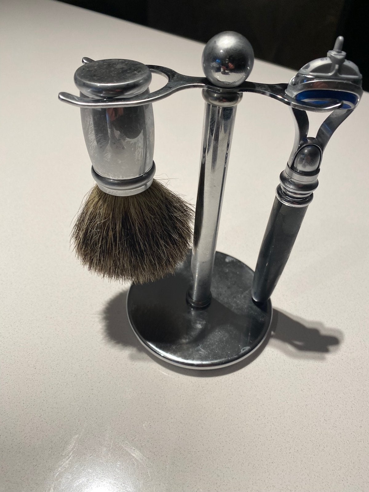 Razor MD Chrome scheerset scheerkwast nieuw, Ophalen of Verzenden, Nieuw, Overige typen