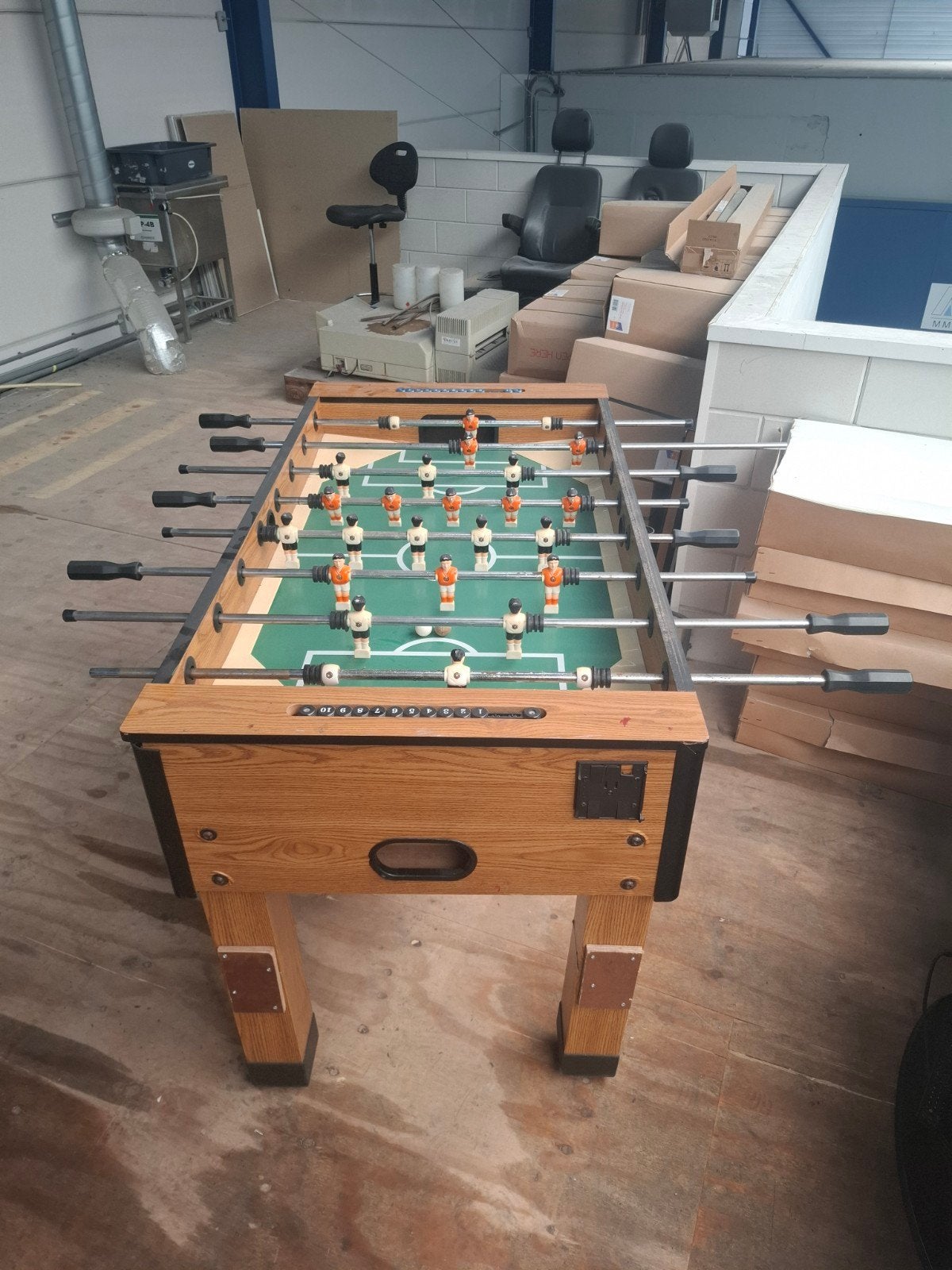 Tafelvoetbaltafel, Ophalen, Gebruikt