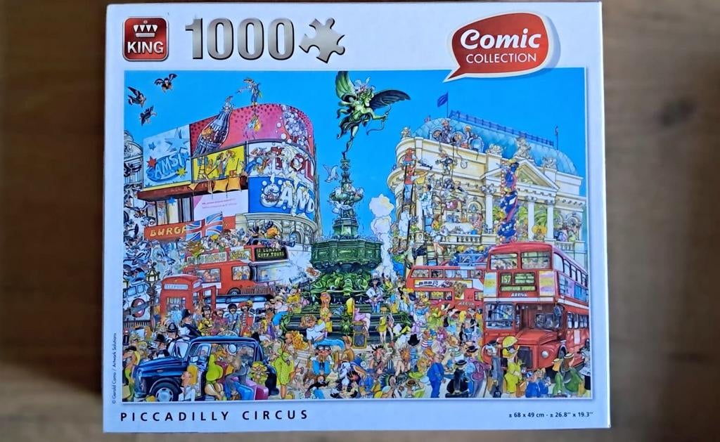 King Comic Piccadilly Circus 1000 stukj, Hobby en Vrije tijd, Denksport en Puzzels, Ophalen, 500 t/m 1500 stukjes, Zo goed als nieuw