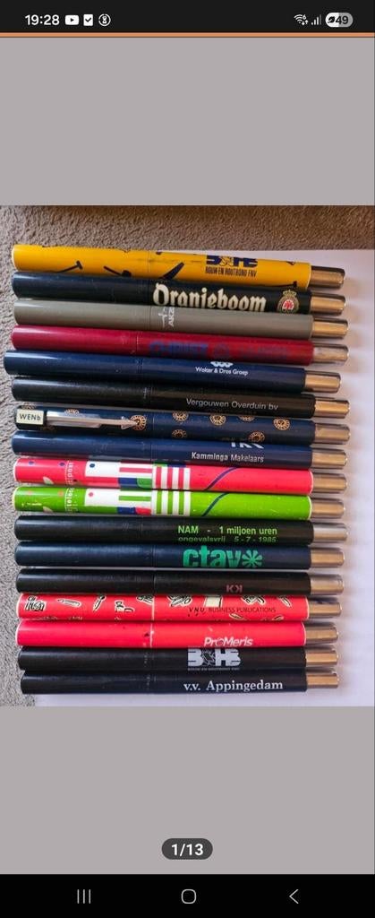 Pennen, Verzamelen, Pennenverzamelingen, Gebruikt, Met reclame, Vulpen, Ophalen