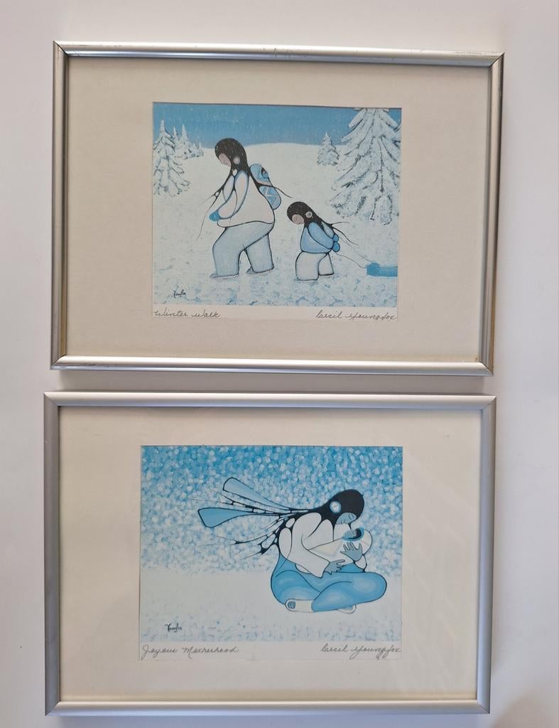 2 ingelijste prenten Cecil Youngfox., Antiek en Kunst, Ophalen of Verzenden