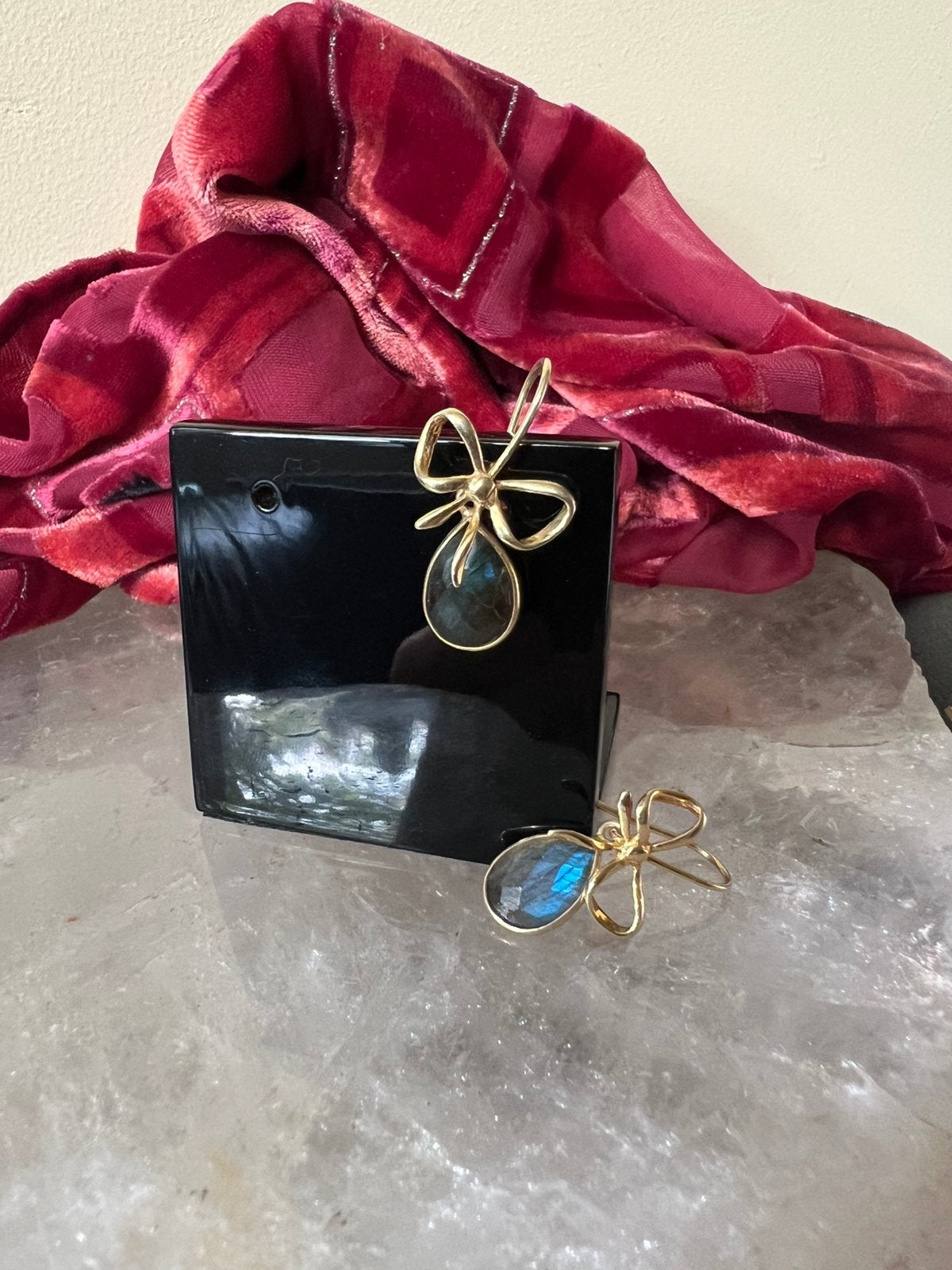 Labradoriet beschermt intuïtie aura straling uniek magie, Sieraden, Tassen en Uiterlijk, Oorbellen, Blauw, Nieuw, Ophalen of Verzenden