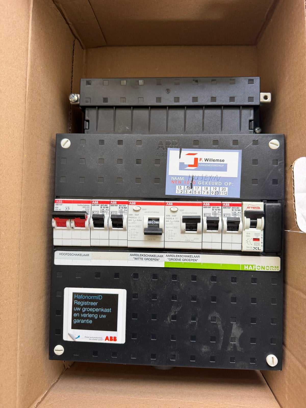 ABB Groepenkast 1 fase, 2 aardleks, 5 groepen, bussboard, Ophalen of Verzenden, Nieuw, ABB, Groepenkast