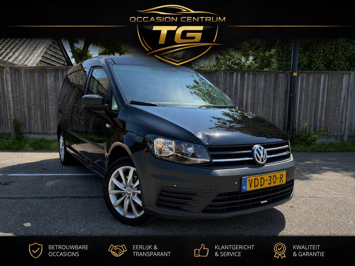Volkswagen Caddy 2.0 TDI 75pk 2019 Zwart, Auto's, Voorwielaandrijving, 74 pk, Euro 6, 4 cilinders