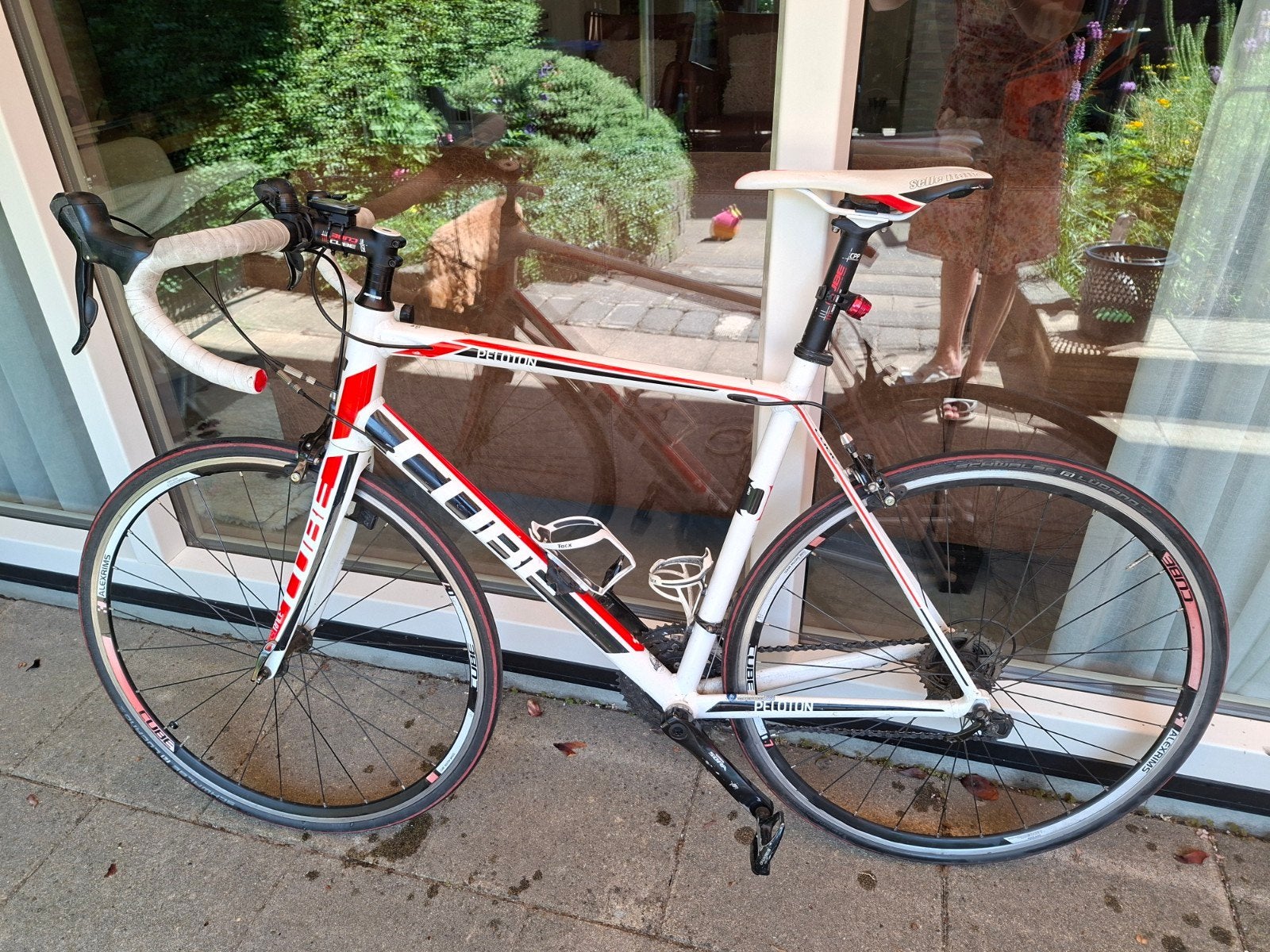 Cube Peloton Racefiets - Wit/Rood/Zwart, 28 inch, Gebruikt, Aluminium, 57 tot 61 cm