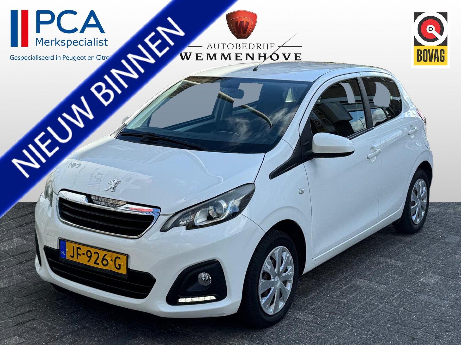 Peugeot 108 1.0 e-VTi Active 5-Deurs/Airco/Mistl (bj 2016), Auto's, Voorwielaandrijving, Stof, Gebruikt, 4 stoelen