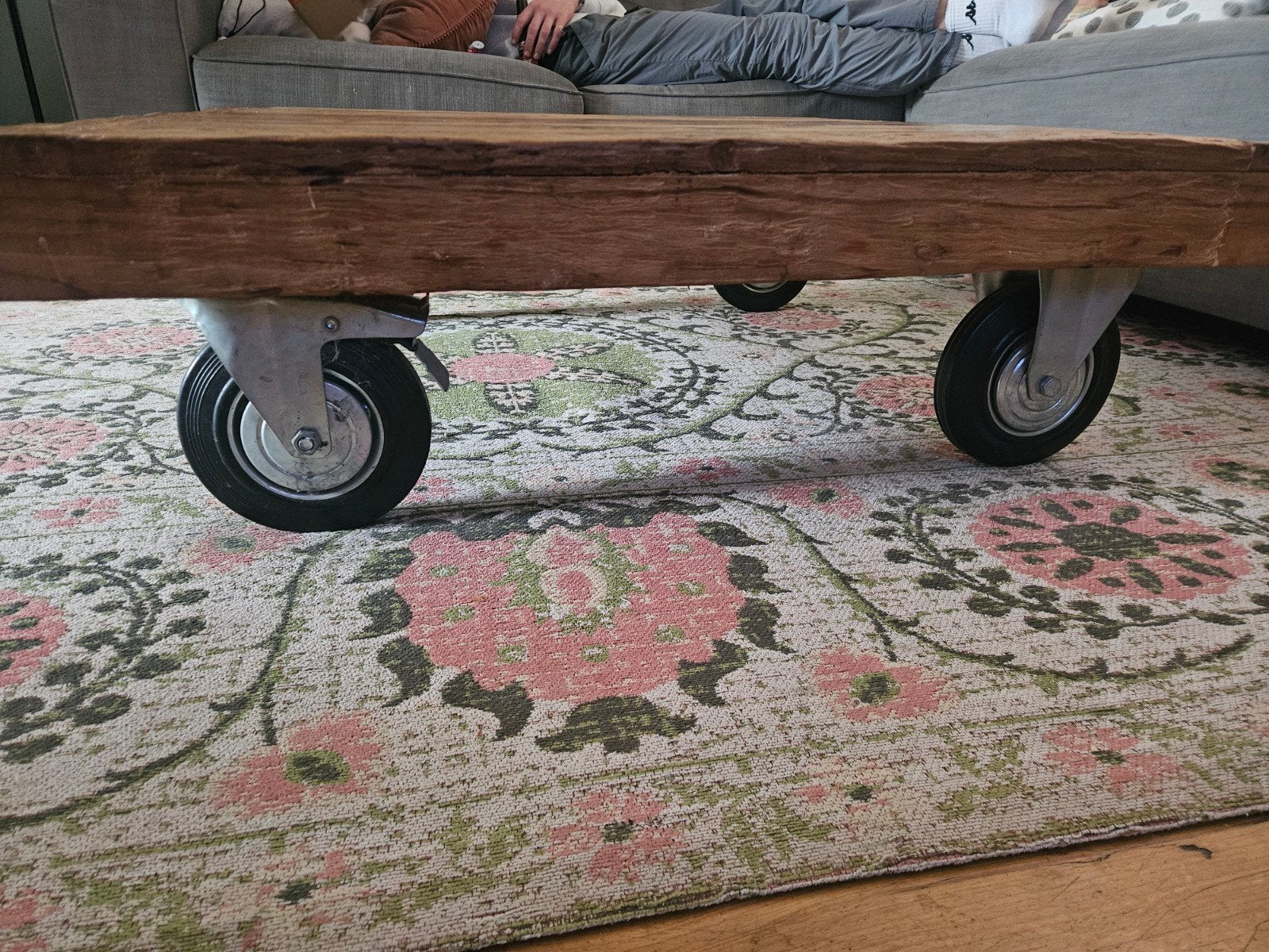 Mooie teakhouten salontafel 100 x 100 vm, Ophalen, 100 tot 150 cm, 50 tot 100 cm, Vierkant