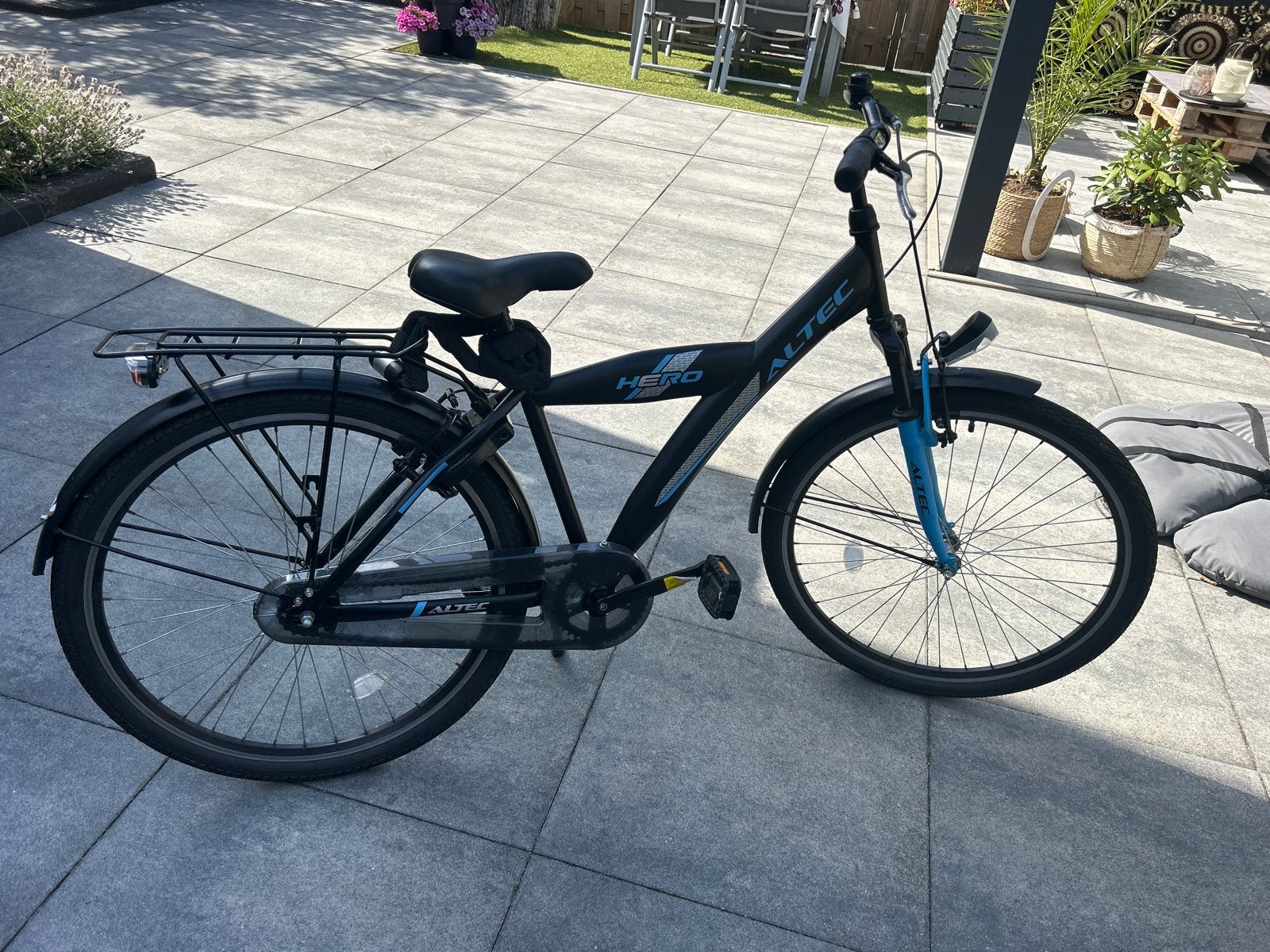 Altec Hero fiets - Zwart/Blauw, Ophalen, Gebruikt, Velgrem, Minder dan 16 inch