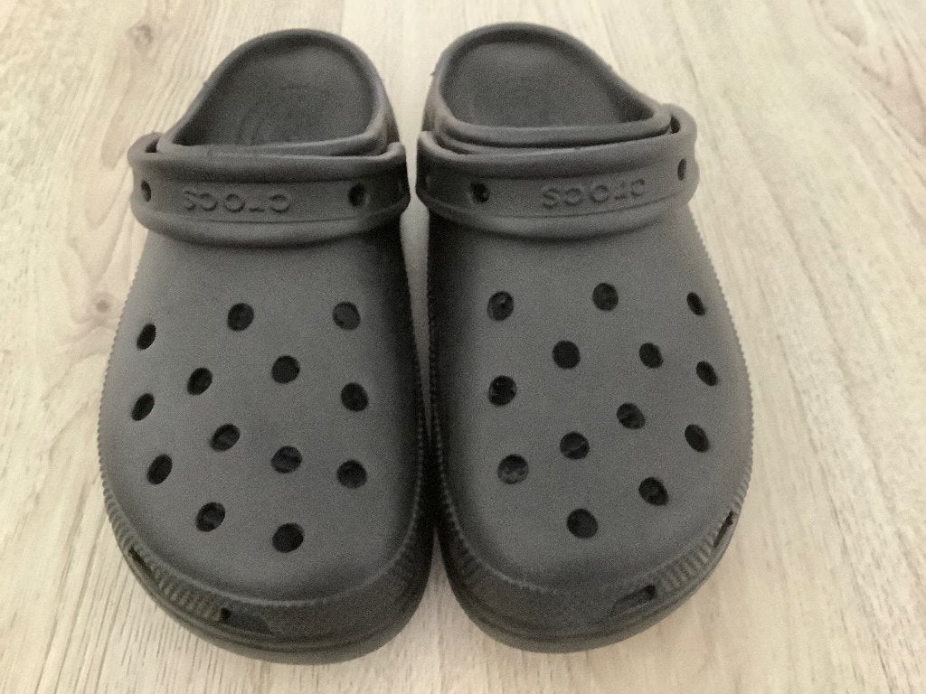 Zwarte crocs plateau, Ophalen of Verzenden, Zo goed als nieuw, Crocs, Instappers