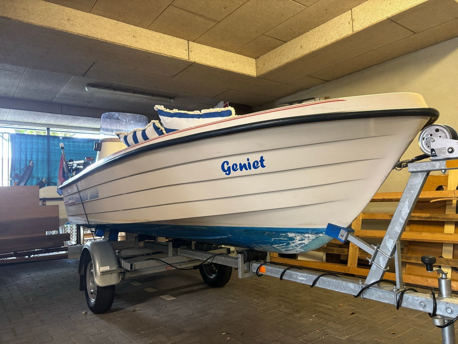 Wato sloep met Yamaha 15pk buitenboordmotor en trailer, Overige merken, Gebruikt, Buiskap, Ophalen of Verzenden
