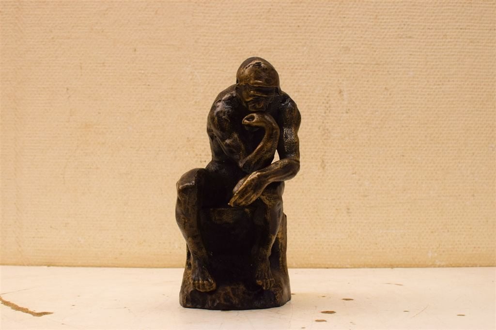 Gietijzeren beeld De Denker 51233, Verzamelen, Ophalen of Verzenden, Gebruikt
