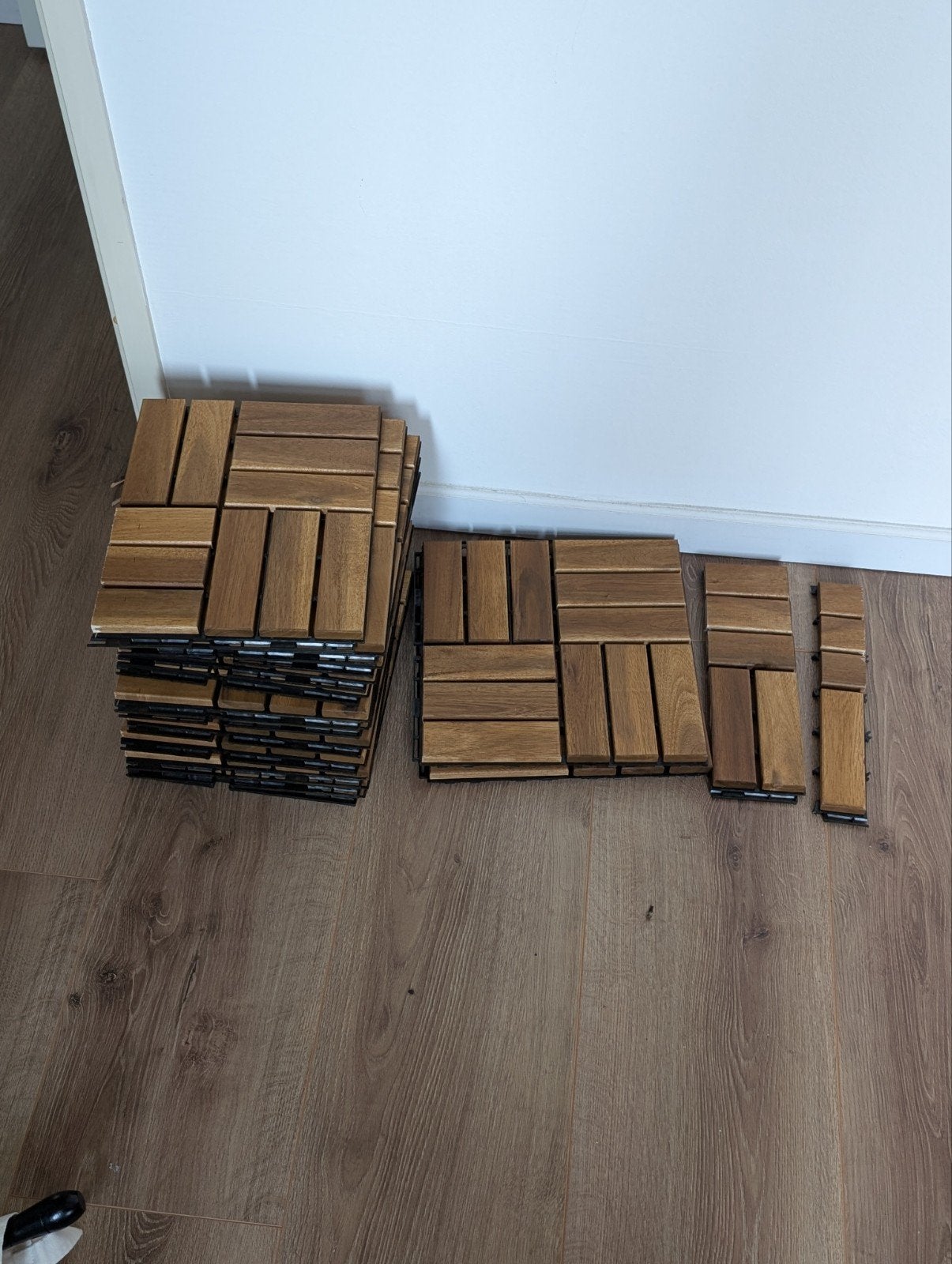 IKEA Runnen Vlondertegels (gezaagd) Houten Terrastegels, Ophalen, Gebruikt, Hout