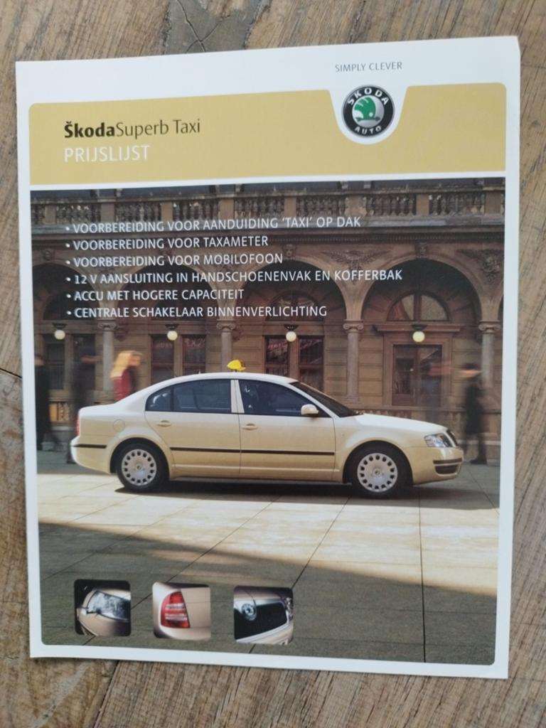 Skoda Superb Taxi Prijslijst 2005 - Nederlands, Ophalen of Verzenden, Zo goed als nieuw, Skoda