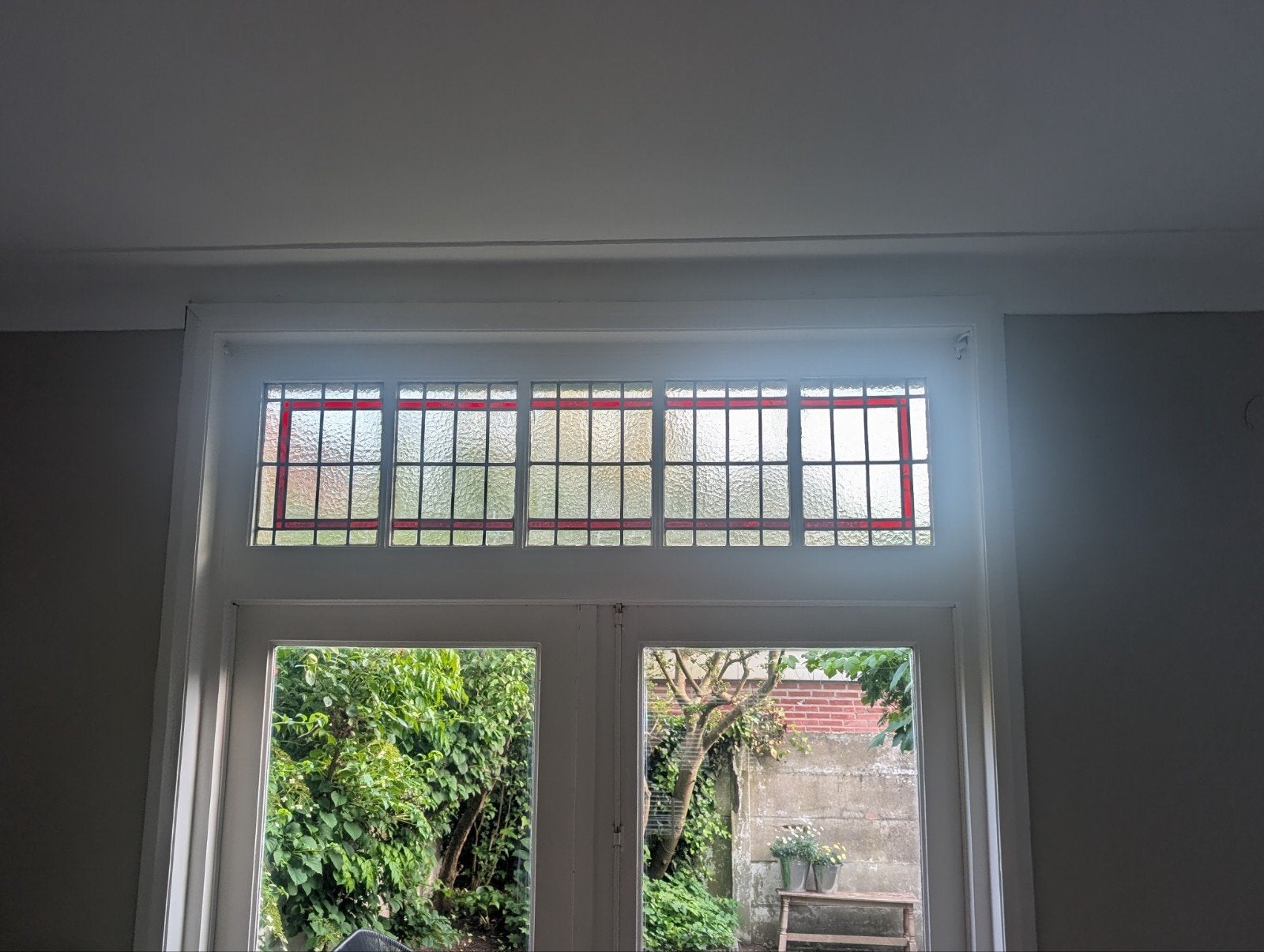 Authentiek Glas-in-lood uit jaren '30 woning (5 delen), Ophalen, Gevelraam of Ruit, Gebruikt, 120 tot 160 cm