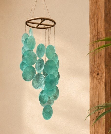 schelpenhanger turkoise, Blauw, Boho, Nieuw, Ophalen of Verzenden