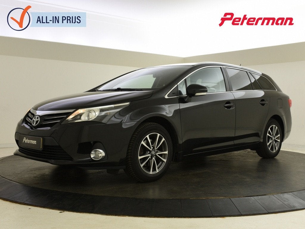 Toyota Avensis wagon 1.8 VVTi Dynamic | Stoelverwarming | Tr, Auto's, 1385 kg, 4 cilinders, Zwart, Handgeschakeld