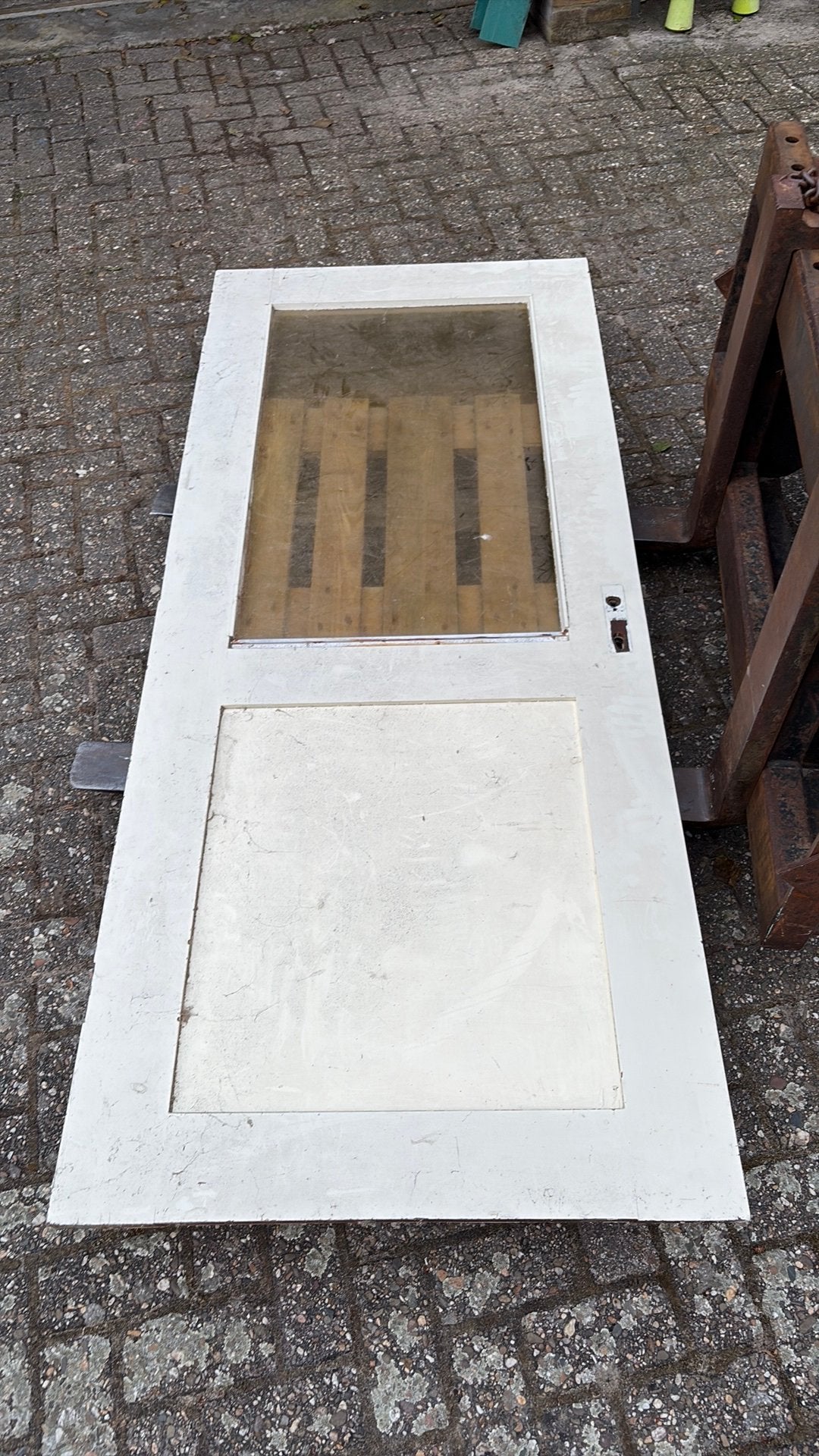 Deur met raam, Ophalen, Binnendeur, 200 tot 215 cm, Glas