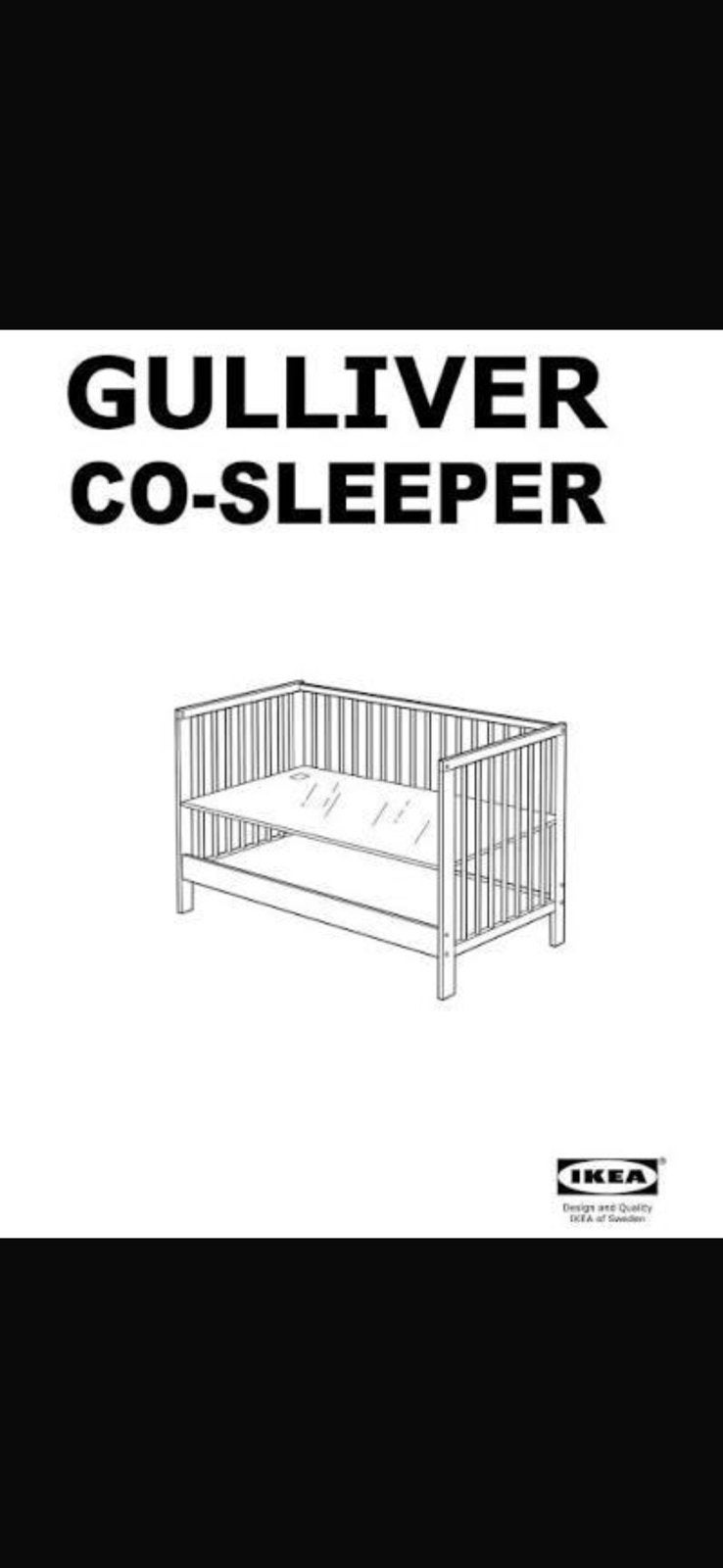 Ikea Gulliver co-sleeper, Kinderen en Baby's, Kinderkamer | Bedden, Gebruikt, Minder dan 140 cm, Minder dan 70 cm, Matras, Ophalen