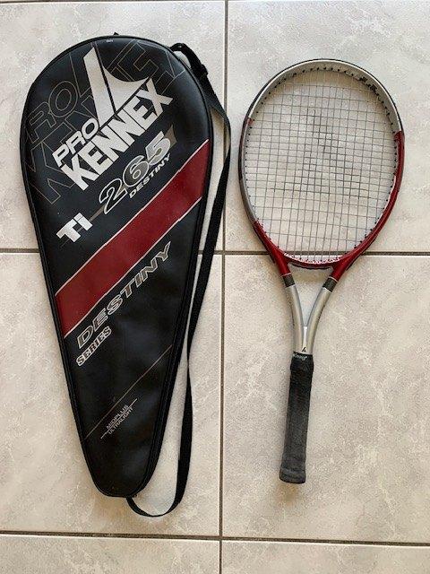 Tennisracket Pro Kennex Destiny 265 Met hoes en draagriem, Ophalen of Verzenden, Gebruikt, Racket, Overige merken