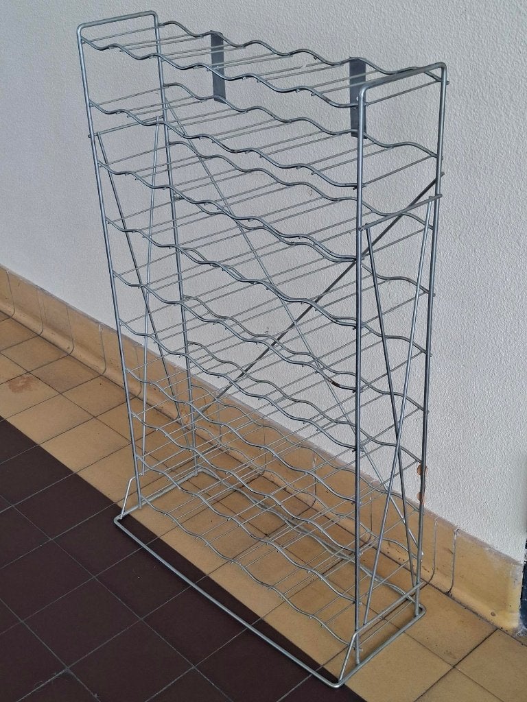 vintage Tomado wijnrek metaal industrieel design 60 flessen, Huis en Inrichting, Woonaccessoires | Wijnrekken, Ophalen, Gebruikt