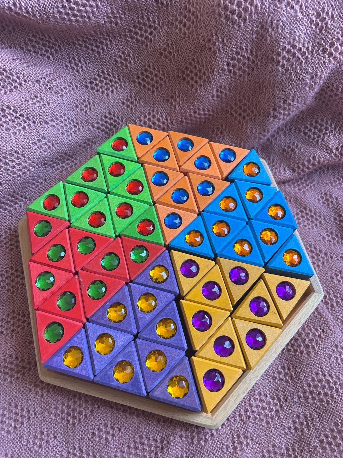 Bauspiel Houten bouwblokken met glitterstenen - Nieuw, Ophalen of Verzenden, Nieuw, Overige typen