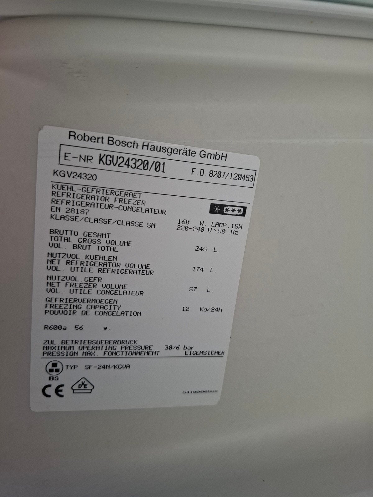 Foto 6 van Bosch Koel-vriescombinatie KGV24320/01 - geen groentelade