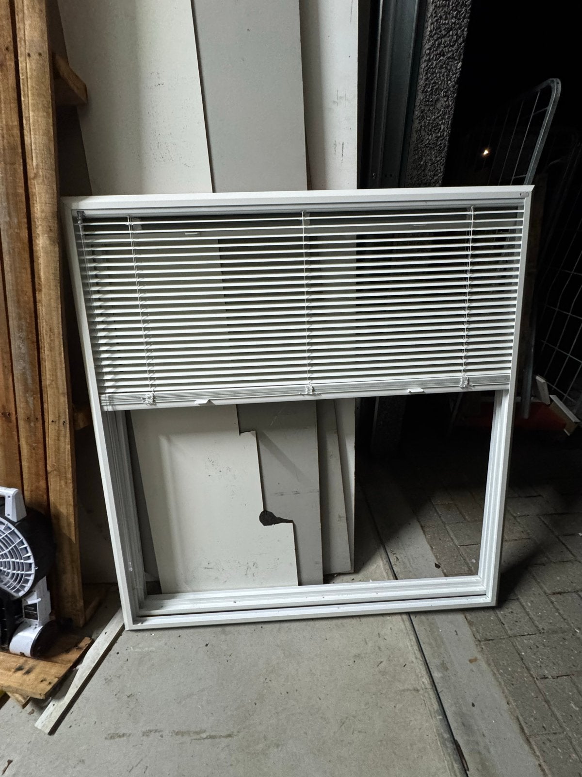 3x KEJE LATENDE (Luxaflex in frame) 1260x1315mm, Jaloezie, Gebruikt, Wit, Ophalen of Verzenden