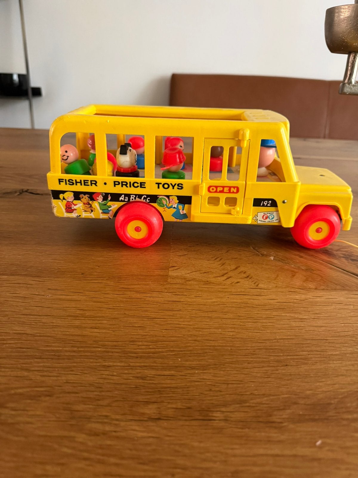 Vintage Fisher-Price School Bus #192 – jaren ’70, Ophalen of Verzenden, Gebruikt, Speelset