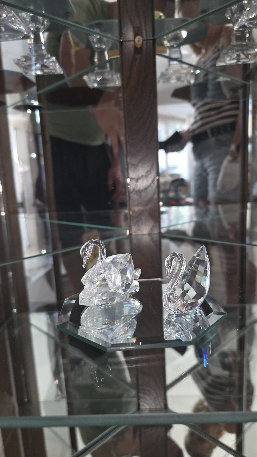Swarovski kristallen zwanen - Set van 2, Verzamelen, Swarovski, Ophalen, Zo goed als nieuw, Figuurtje