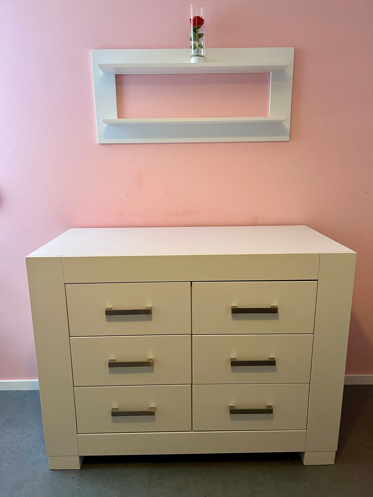 Massief Houten Commode Wit - Duurzame Kwaliteit, Ophalen, 50 tot 70 cm, 100 cm of meer, Zo goed als nieuw