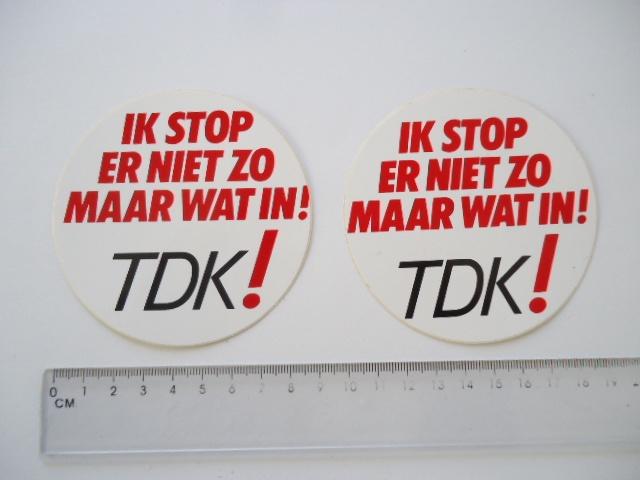 sticker oud TDK Cassette video Ajax voetbal vintage audio, Verzenden, Zo goed als nieuw, Bedrijf of Vereniging