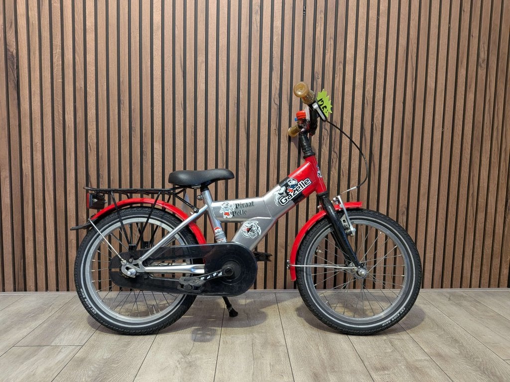 Gazelle Piraat 16 inch jongensfiets, Fietsen en Brommers, Terugtraprem, Gebruikt, Niet ingevuld, Handrem