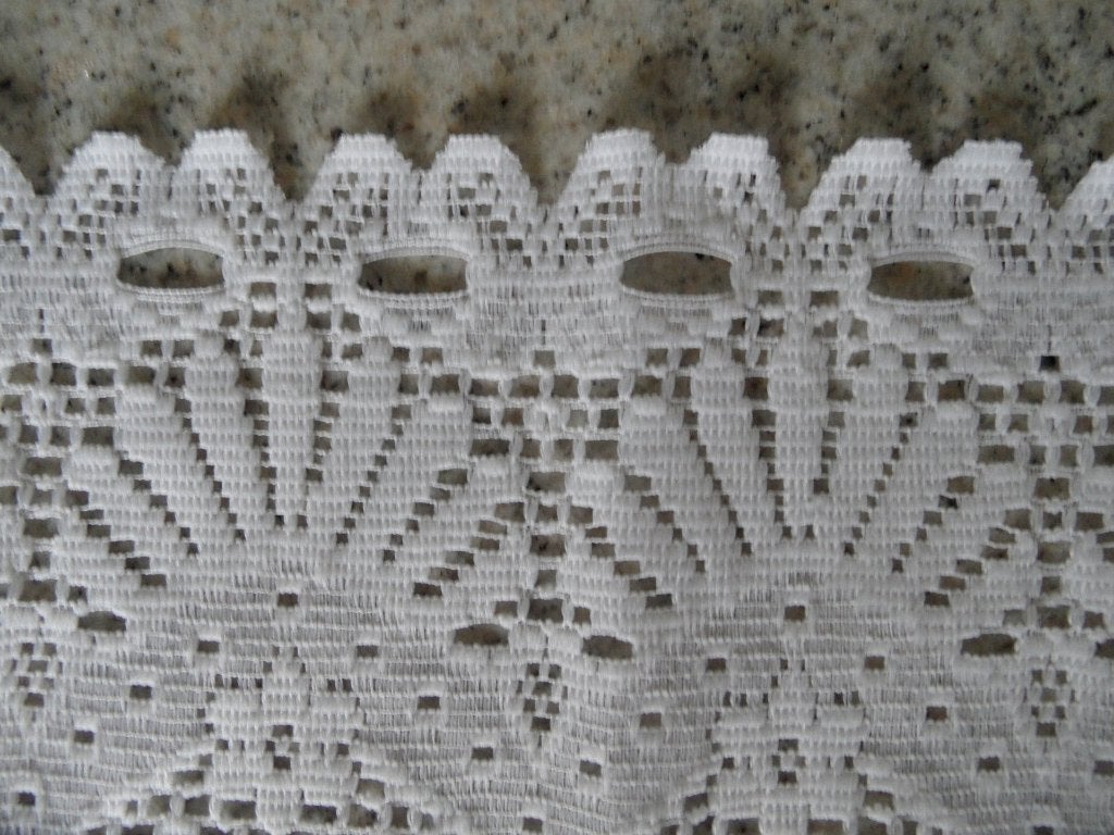 kanten gordijntje - gordijn, Antiek en Kunst, Curiosa en Brocante, Ophalen of Verzenden