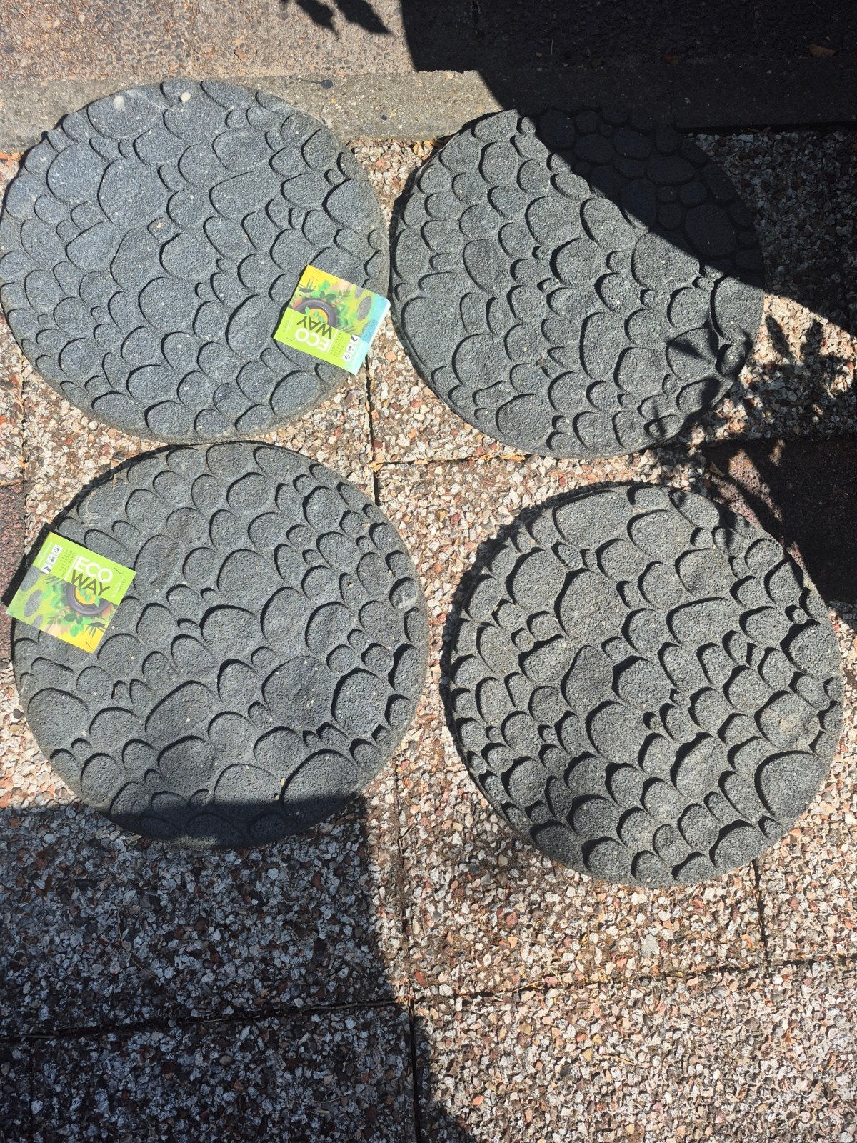 Eco-Way stapstenen van gerecycled rubber (4 stuks), Ophalen, Nieuw
