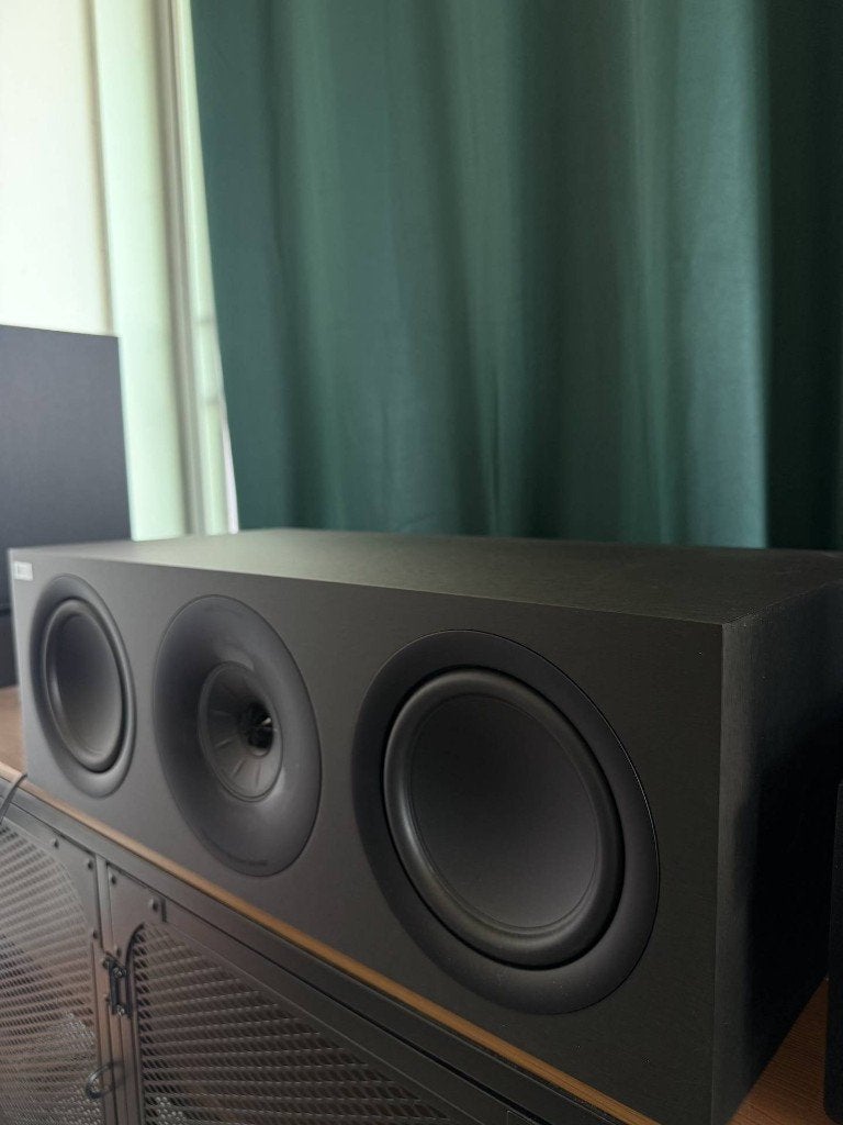 KEF Q6 Meta Center Speaker - Satin Black, Zo goed als nieuw, 60 tot 120 watt, Center speaker, Ophalen