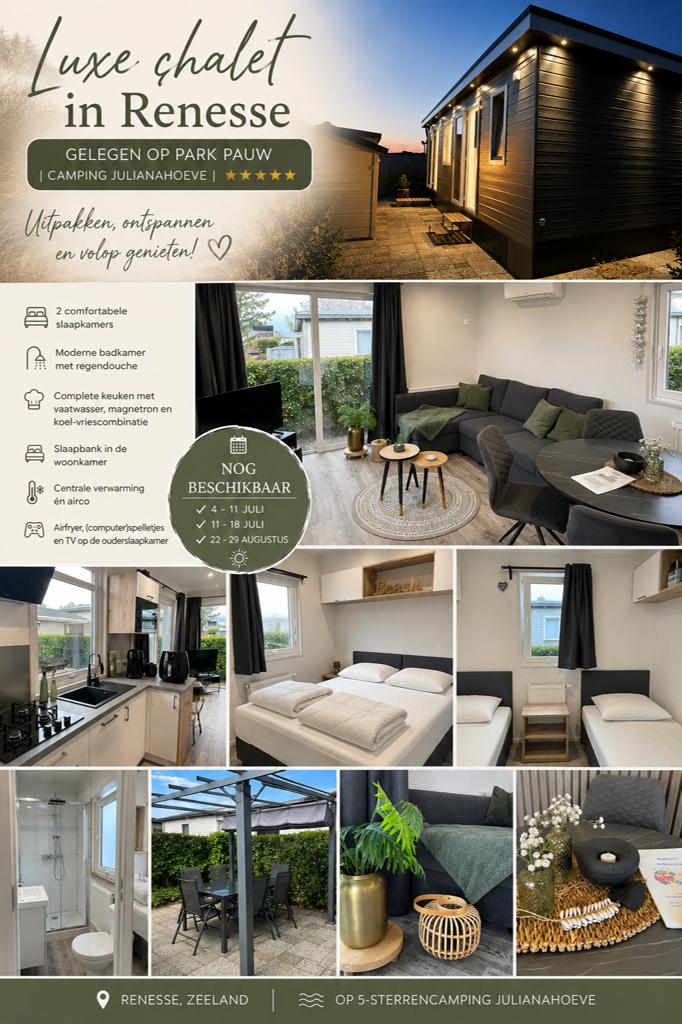 ️ Vier zomer in ons chalet op de Julianahoeve in Renesse️
