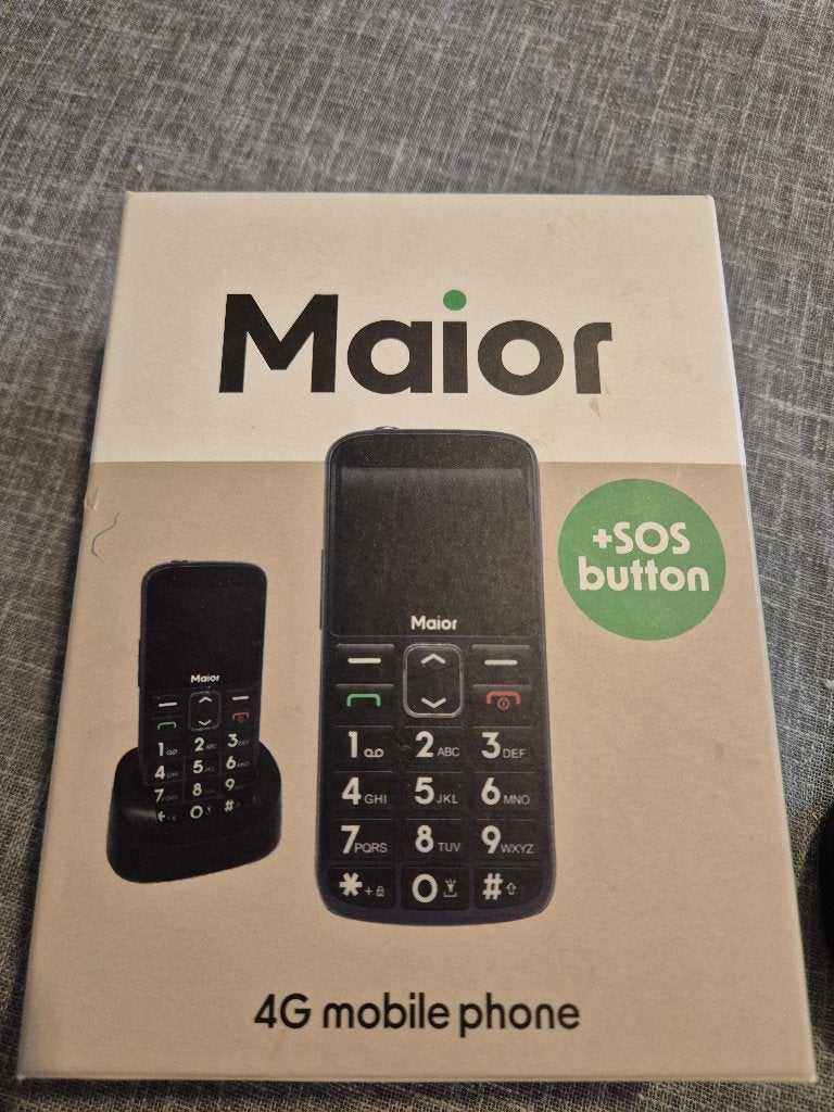 Senioren telefoon Maior 4G met SOS-knop, Telecommunicatie, Ophalen, Zo goed als nieuw
