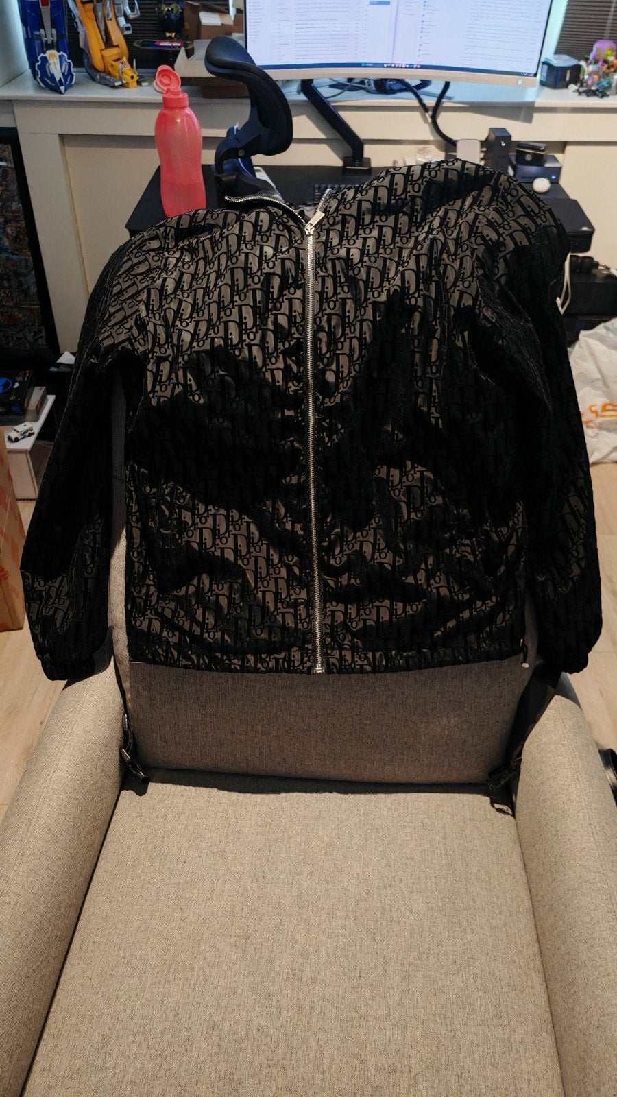 Dior Oblique Windbreaker Zwart Maat L, Maat 52/54 (L), Zwart, Ophalen of Verzenden, Zo goed als nieuw