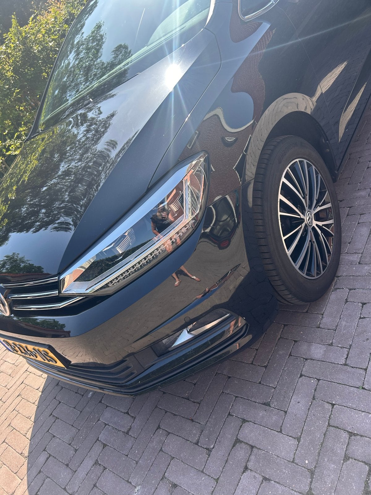 Volkswagen Touran 1.4 TSI 110KW/150PK 7-DSG 2016 Zwart, Auto's, Navigatiesysteem, 4 cilinders, 7 stoelen, Zwart