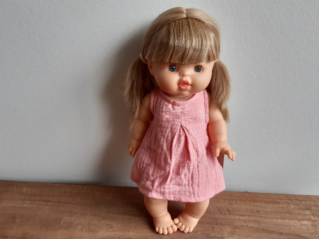 Jurk old rose (oud roze) voor Gordi pop van 34 cm, Zwolle, Bezige Bijtjezzz.nl, Nieuw, Ophalen of Verzenden
