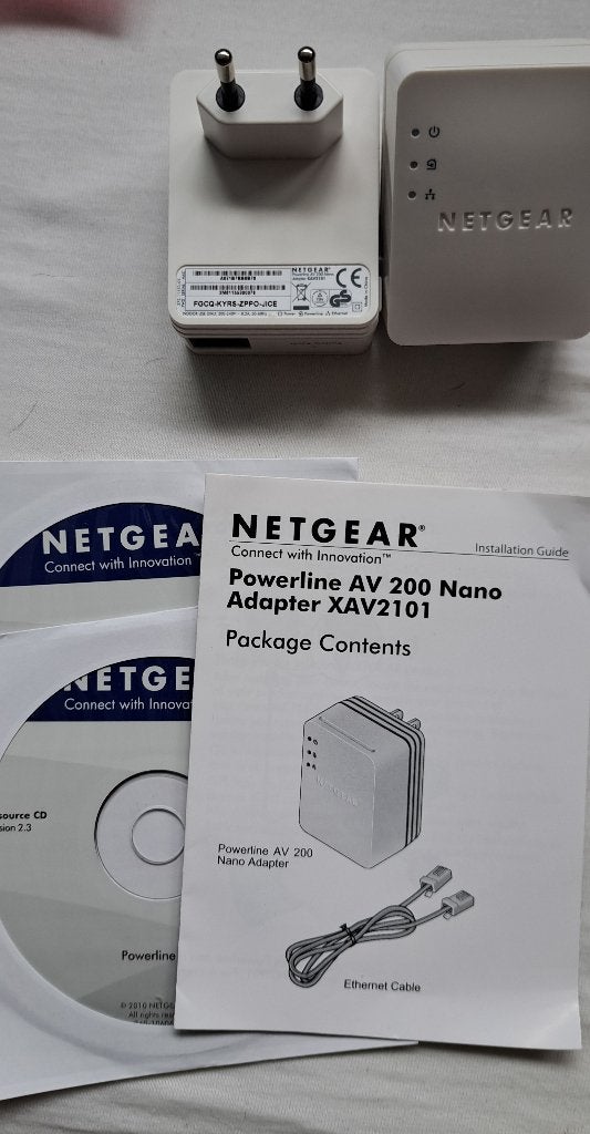 Netgear Powerline AV 200 Nano adapter XAV2101, Computers en Software, Ophalen of Verzenden, Gebruikt, Netgear