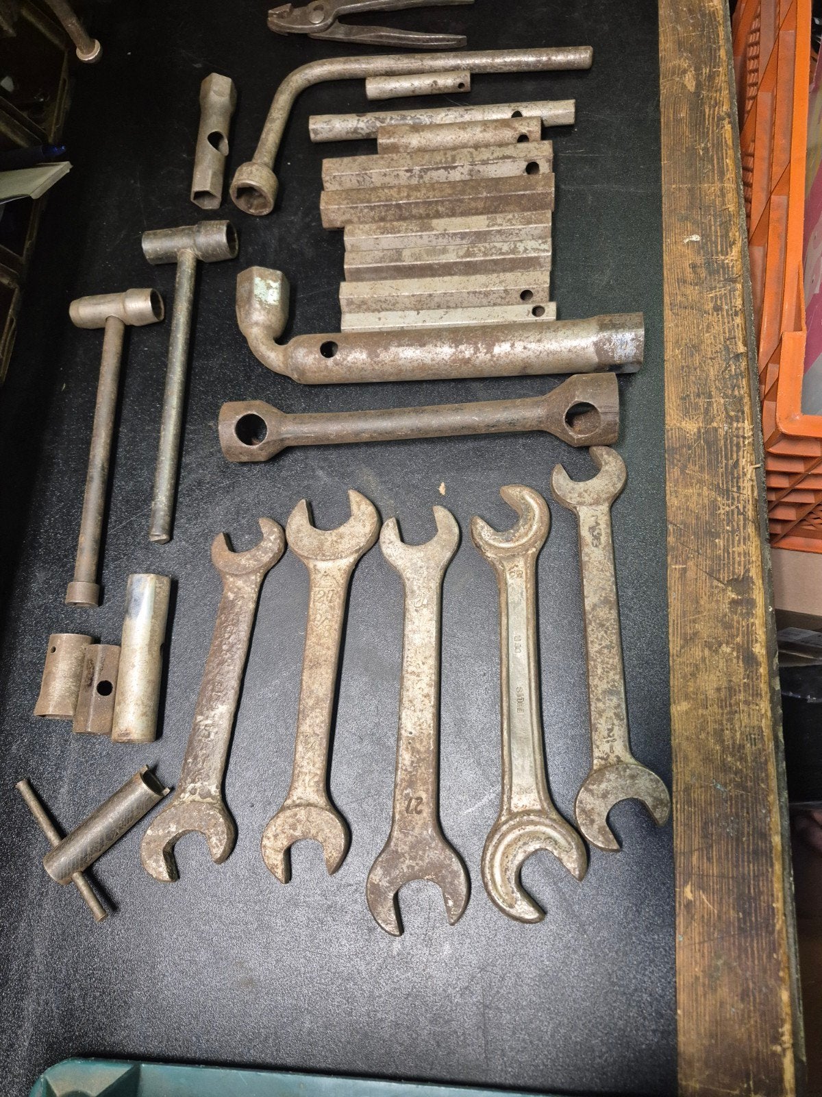 Divers Gereedschap vintage o.a.  steeksleutels tractor, Ophalen of Verzenden