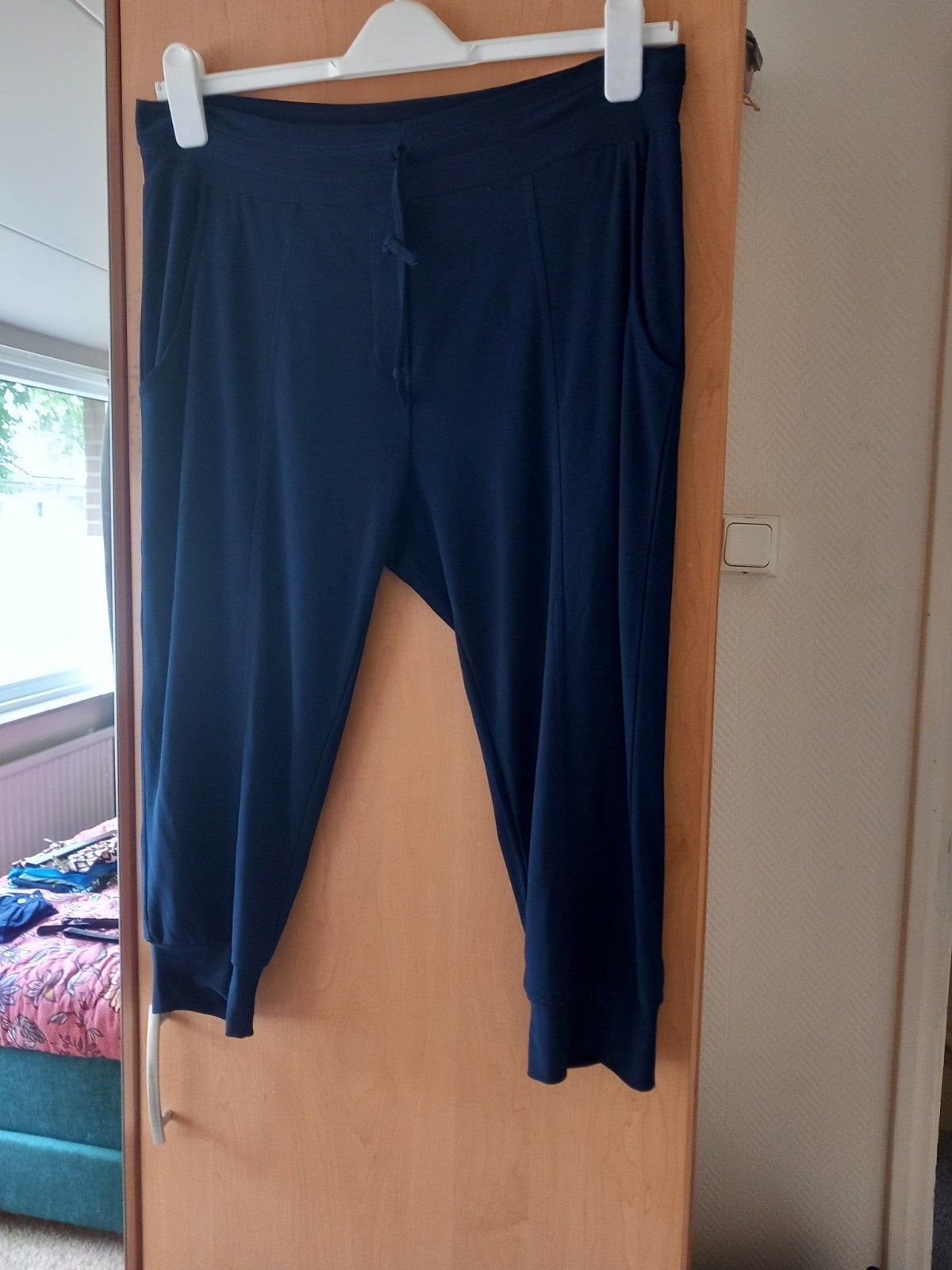 Enkelbroek travelstof van Angelle Milan, Kleding | Dames, Grote Maten, Angelle Milan, Blauw, Ophalen of Verzenden, Zo goed als nieuw