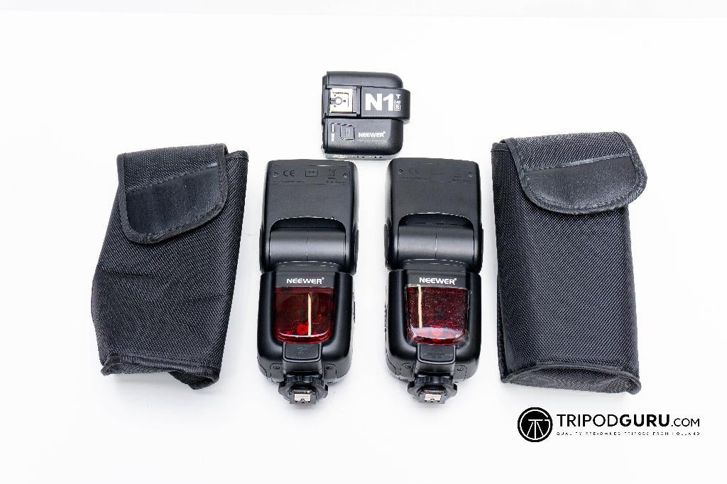 2x Neewer NW880s flitsers + N1 trigger, Audio, Tv en Foto, Fotografie | Flitsers, Tripodguru.com, Kantelbaar, Ophalen of Verzenden