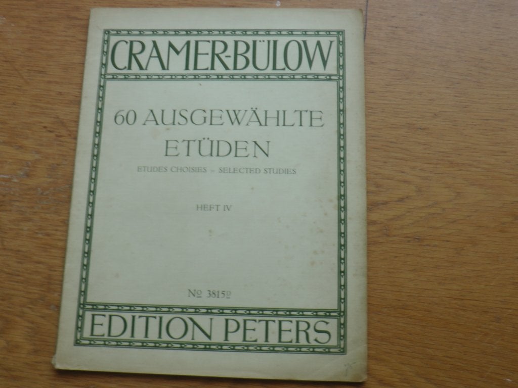 Cramer-Bülow 60 Uitgekozen Etudes - Editie Peters, Muziek en Instrumenten, Gebruikt, Klassiek, Les of Cursus, Ophalen of Verzenden