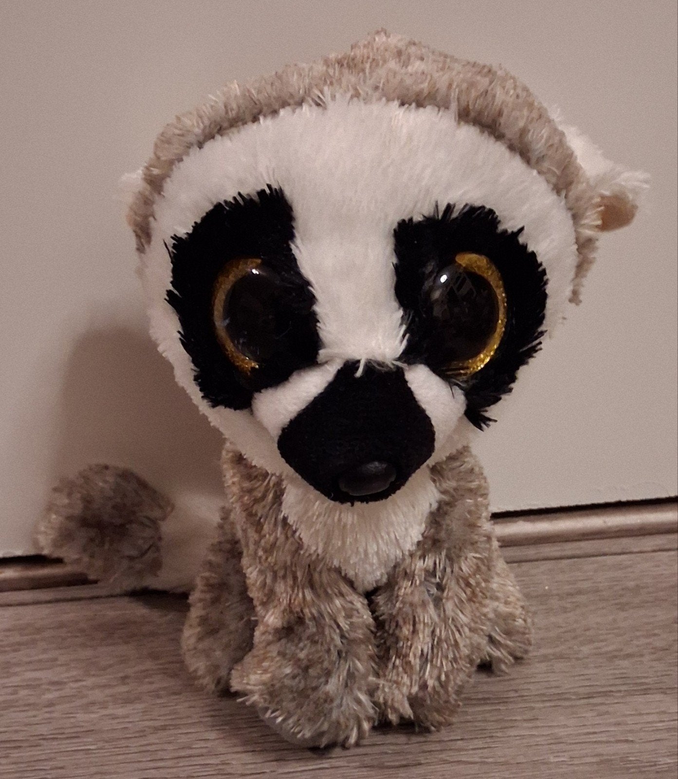 ty beanie boo maki Linus 16 cm, Overige karakters, Overige typen, Grijs, Ophalen of Verzenden